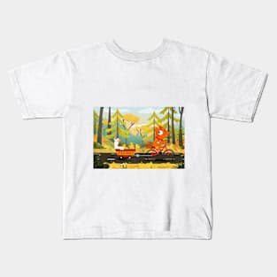 The little taxi driver fox Kids T-Shirt